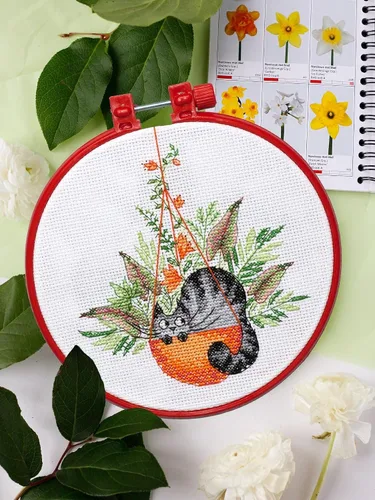 Vista 3 de Abris Art Kit punto de cruz Cat AHM-019