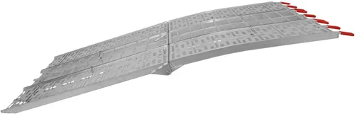 Vista 9 de Rampa de carga de motocicleta de 7.5' para camionetas pickup 1,000 lb, Titan Ramps Aluminio, peldaños dentados proporcionan tracción