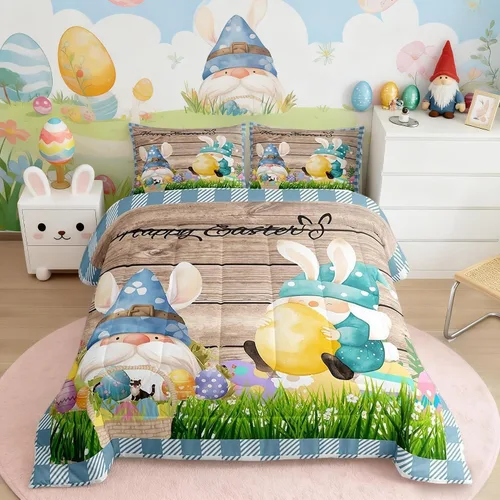 Vista 45 de Lindo juego de edredón de murciélago tamaño Queen con diseño de animales de Feliz Halloween, 3 piezas para decoración de habitación de niños