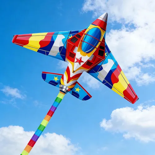 Vista 5 de HENGDA KITE Paquete de 2 cometas de avión de combate para adultos, fáciles