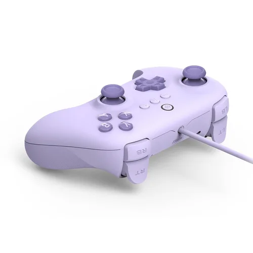 Vista 2 de 8Bitdo Ultimate C Wired Controller with Trobo Function and Rumble Vibration for PC Windows, Android, Steam Deck & Raspberry Pi (Lilac Purple)