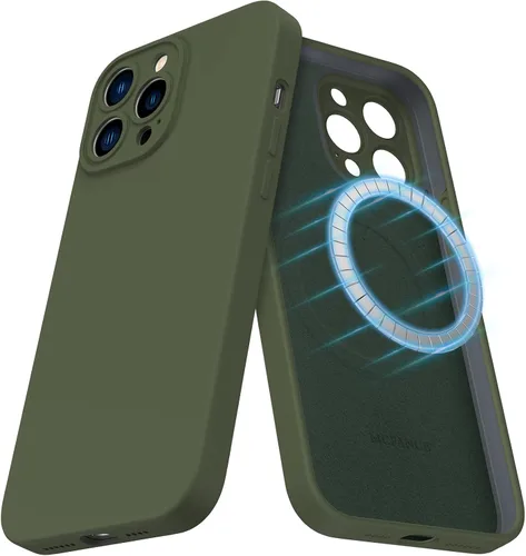 Vista 23 de Funda de silicona con soporte para iPhone 17 Pro [compatible con MagSafe] [Protección completa de la cámara] (6.3 pulgadas 2025), fundas de teléfono