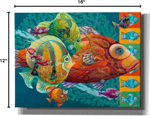 Vista 9 de Epic Graffiti 'The School' de David Galchutt, arte de pared en lienzo, 16 x 12 pulgadas