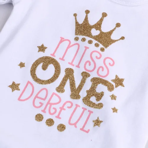 Vista 5 de Viworld Conjunto de ropa para bebé niña de primer cumpleaños con falda tutú con diadema