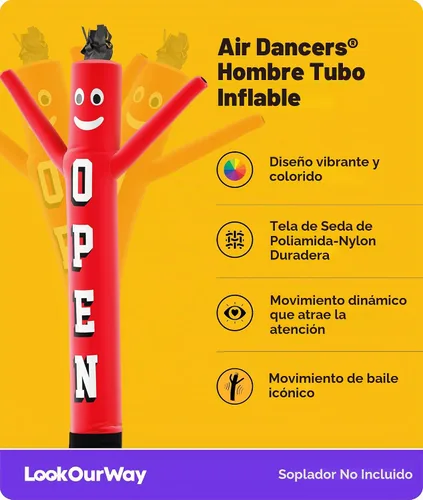 Vista 2 de LookOurWay Air Dancers Wacky Waving - Accesorio inflable de tubo para Rojo