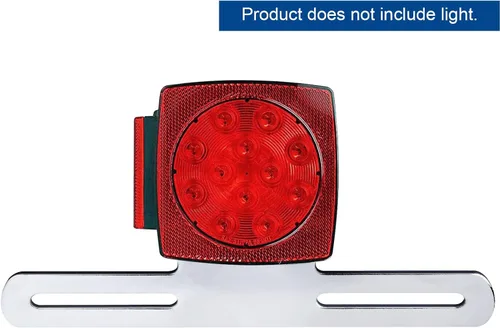 Vista 3 de Soporte para placa de matrícula con soporte de luz para remolques, camiones, automóviles, motocicletas, marco de matrícula ajustable plateado