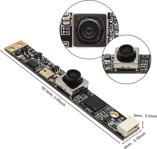 Vista 5 de SVPRO Módulo de cámara USB de enfoque automático de 16 MP con micrófono para computadora, cámara USB HD UVC 2X, zoom digital, cámara Lightburm