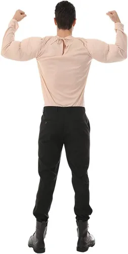 Vista 5 de EraSpooky Camisa muscular para hombre, culturista, accesorio de disfraz de Halloween para adultos, camisa muscular acolchada