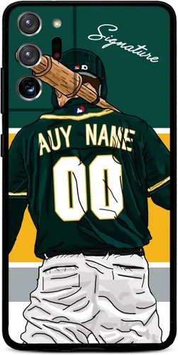 Vista 14 de Funda de béisbol personalizada con nombre y número para Samsung Galaxy Note 20/20 Ultra 10 Pro Note 9 8, silicona líquida con protección de cámara