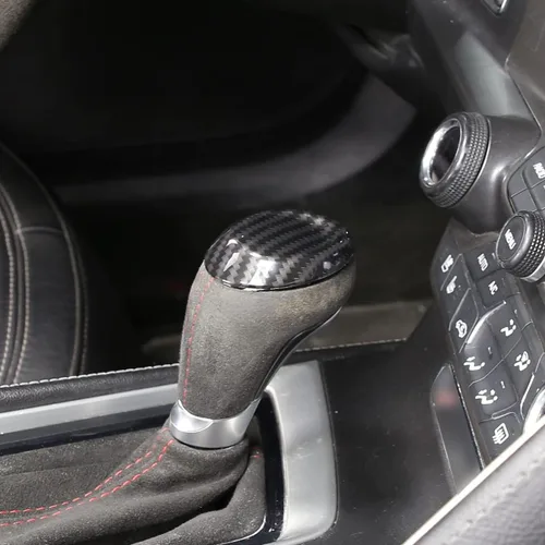 Vista 6 de Accesorios interiores para Chevrolet Corvette C7 2014-2019, accesorios de ajuste de cubierta de la cabeza de la palanca de cambios, accesorios