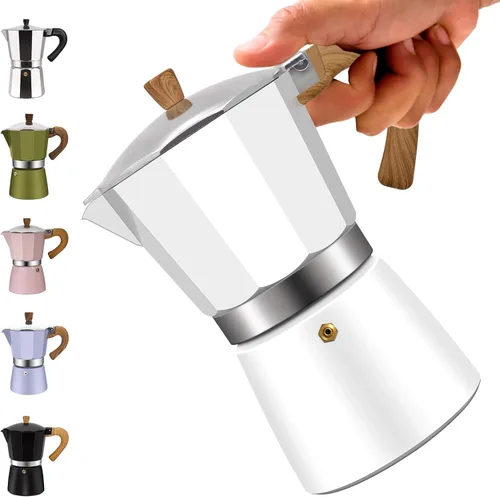 Vista 61 de Cafetera clásica de aluminio para 3 tazas Azul