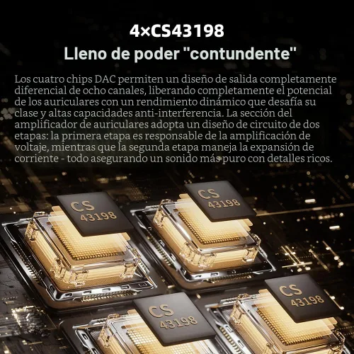 Vista 4 de FiiO M21 Android 13 Reproductor de música portátil MP3 Snapdragon 680 4* CS43198 DAC Chips Audio de alta resolución DSD Bluetooth LDAC (negro)