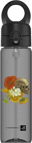 Vista 32 de RhinoShield AquaStand - Botella magnética de 27 onzas, botella de agua de Tritan con tapa con popote, botella deportiva con mango compatible