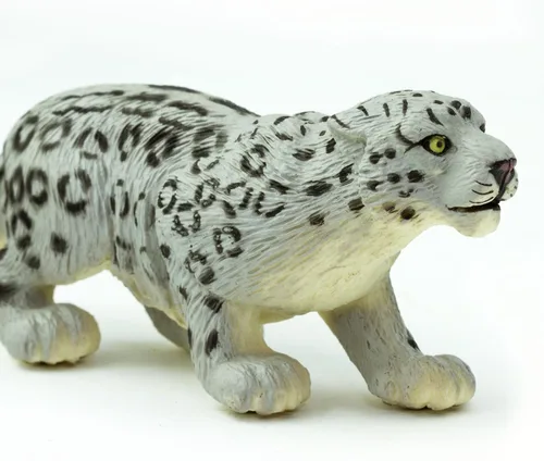 Vista 4 de Safari Ltd. Figura de leopardo de nieve, figura detallada de plástico de 5.5 pulgadas, divertido juguete educativo para niños, niñas y niños a