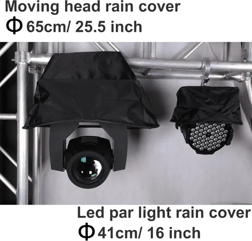 Vista 3 de Cubierta de lluvia para luz de cabeza móvil, cubierta impermeable para cabeza móvil, cubierta Beam 7R para luces móviles impermeables (4 paquetes)