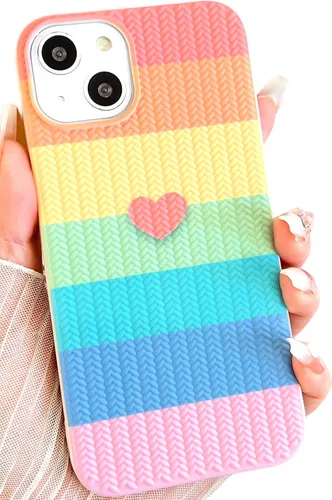 Vista 7 de Funda compatible con iPhone 13 Pro con forma de corazón para mujeres y niñas, diseño estético, delgado, delgado, a prueba de golpes, funda