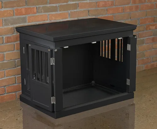 Vista 4 de Zoovilla - Jaula para perro, Caja de triple puerta, M, Negro