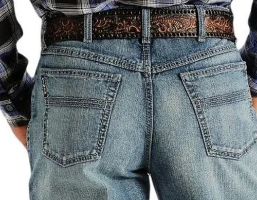 Vista 3 de Cinch Mens Black Label 2 0 Medium Stonewash Jeans 30x30 Medium Blue, Azul