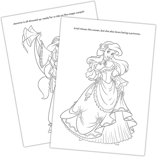 Vista 4 de Disney Princess 45648 Bendon - Libro de actividades oficial con mini lápices