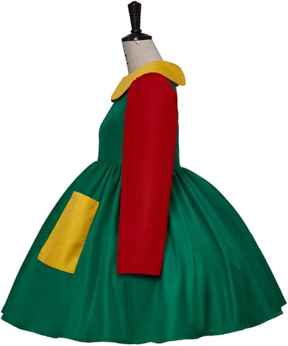Vista 3 de Disfraz de La Chilindrina para mujer vestido de chilindrina para Halloween Navidad