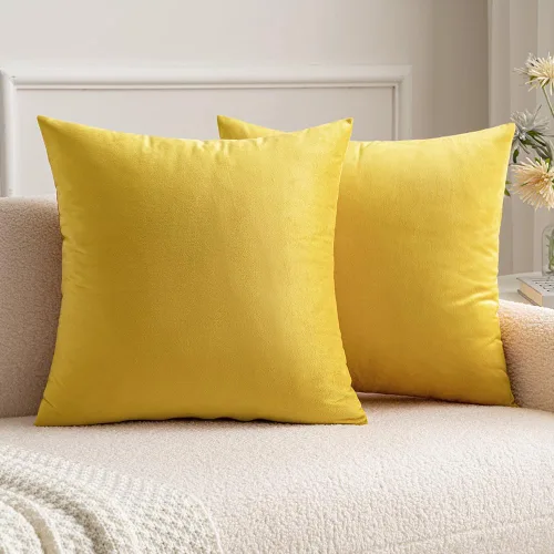 Vista 90 de MIULEE Paquete de 2 fundas de almohada de terciopelo decorativas rectangulares lumbares, fundas de cojín suaves sólidas para sofá, sofá, dormitorio