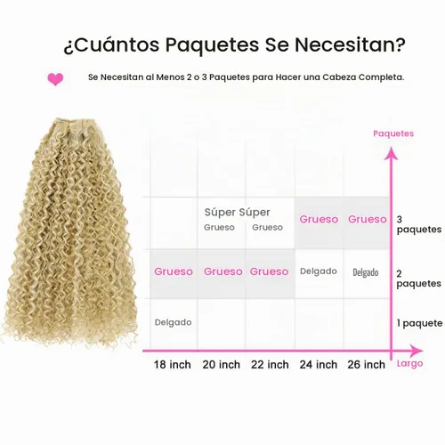 Vista 7 de BHF - Extensión de cabello rizado de 26 pulgadas, con clip de doble trama de 4.94 onzas, fibra japonesa resistente al calor, extensión de cabello