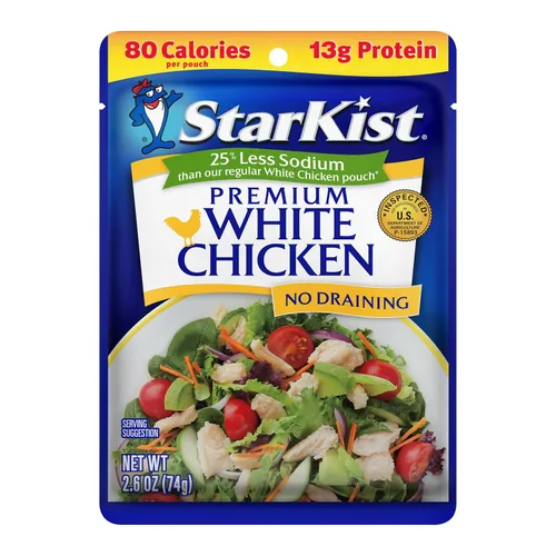 Vista 11 de StarKist Pollo blanco premium, bolsa de 2.6 onzas, paquete de 1