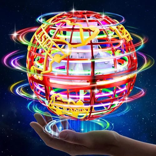 Vista 7 de RIEYON Bola de orbe voladora 2025 Actualización Hover Boomerang Ball 6 efectos de iluminación, juguetes geniales para niños, adolescentes y adultos