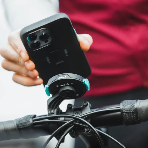 Vista 7 de Mous - Soporte de teléfono para bicicleta y funda para iPhone 14 Plus - Kit de soporte para teléfono de bicicleta - Soporte para bicicleta IntraLock