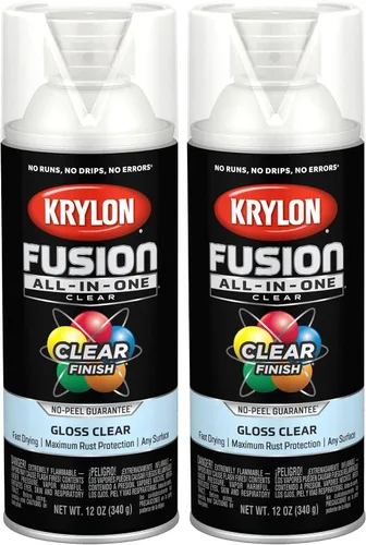 Vista 90 de Krylon Fusion - Pintura en aerosol adhesiva todo en uno para uso en interiores y exteriores, 12 onzas, vidrio de playa