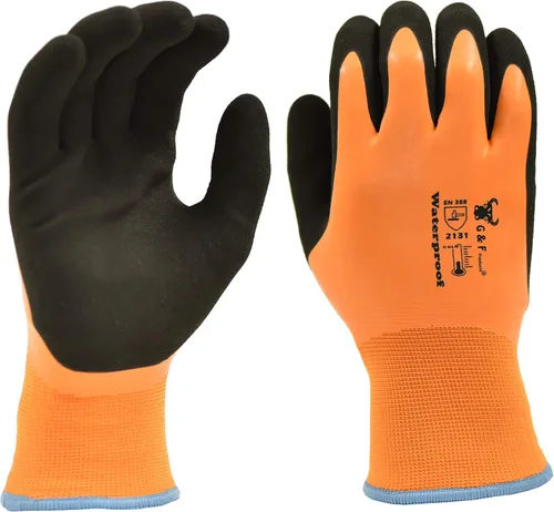 Vista 16 de G & F Products Waterproof Winter Work Gloves, Insulated, Windproof, Abrasion-Resistant, HPT Palm Coating