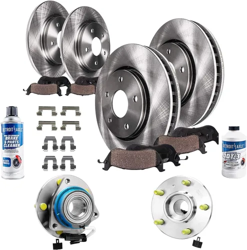 Vista 79 de Detroit Axle - 4 rotores de freno para Ford 1994-2004 Mustang, rotores de freno de disco delanteros y traseros 1995 1996 1997 1998 1999 2000 2001