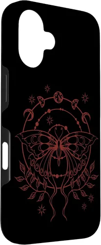 Vista 3 de Alt Emo Fairy Grunge Fairycore Goth Moth Moon Phases Case for iPhone 16