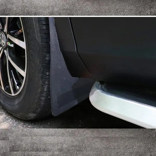 Vista 2 de 4 piezas de aletas de barro universales para coche, guardabarros de goma, protectores de salpicaduras de goma para aletas de barro universales