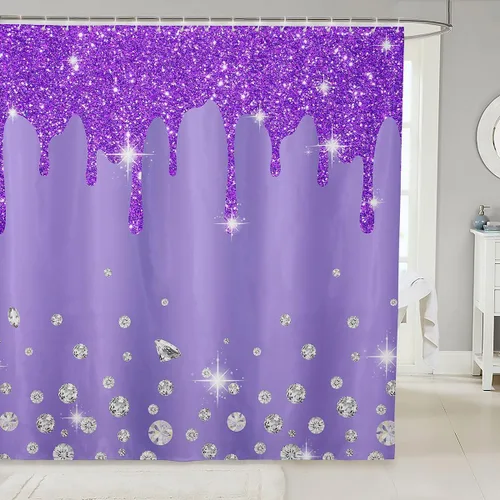 Vista 6 de Cortina de baño de flores de margarita para niños y niñas, cortina de ducha floral para decoración de baño, 72 x 72 pulgadas, retro, floral
