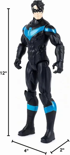 Vista 8 de DC Comics, Figura de acción de Nightwing con armadura Stealth de 12 pulgadas, juguetes para niños y niñas de 3 años en adelante Rojo