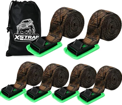 Vista 13 de Xstrap correas de amarre con trinquete (6 unidades, 8 pies 1-pulgada), Negro, XS16006