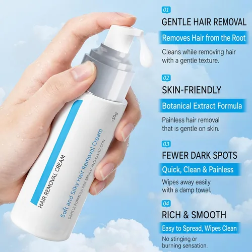 Vista 4 de Crema de depilación enfriadora con hielo para pieles sensibles, 3.53 oz
