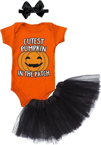 Vista 31 de Tcombo Pumpkin Face - Body Jack O' Lantern Naranja - Cara de calabaza negra