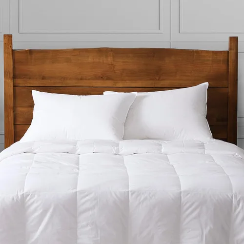 Vista 2 de Cuddledown Dreamstead - Juego de edredón y almohada para todas las estaciones, plumón de pato, funda 100% algodón, relleno de edredón y almohada
