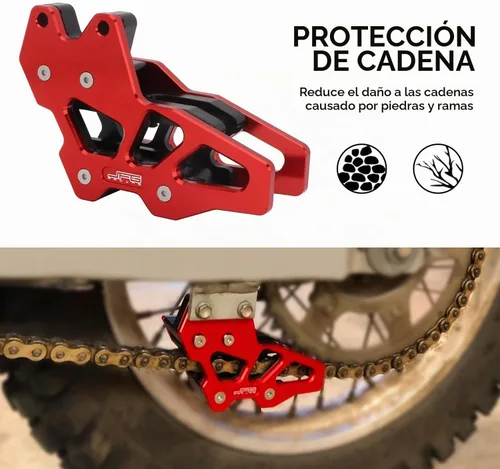 Vista 7 de AnXin Protector de guía de cadena de motocicleta CNC para CRF150F 2003-2009 2012-2017 CRF230F 2003-2017 2019 CRF250F 2019-2023 Dirt Pit Bike Rojo