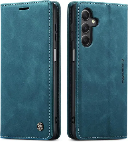 Vista 10 de Funda compatible con Samsung Galaxy A14 con tarjetero y función atril, funda protectora de piel para Galaxy A14 5G de 6.6 pulgadas (negro)