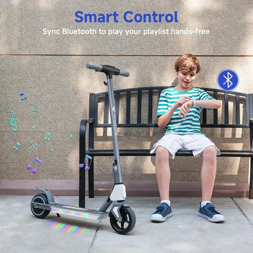 Vista 4 de isinwheel S4 Kids Electric Scooter, 200W Foldable, Ages 6-14, 3 Speeds