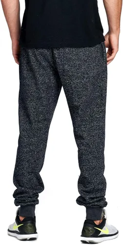 Vista 3 de PROGO USA Pantalones deportivos básicos de forro polar jaspeado para hombre, cintura elástica