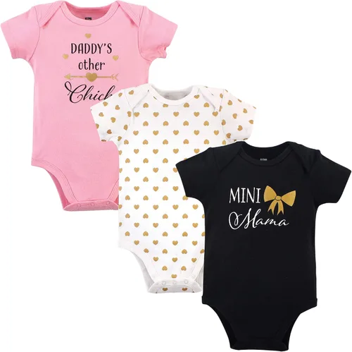 Vista 315 de Hudson Baby baby-girls Cotton Bodysuits 3-pack