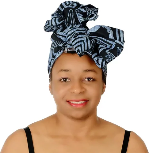 Vista 11 de Ankara - Diadema suave con estampado africano para la cabeza, bufanda para el cabello largo, turbante, corbata, punto africano, envolturas