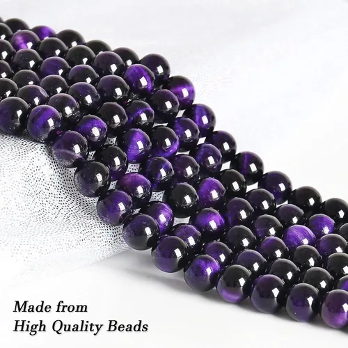 Vista 5 de BONNY BOXX Pulsera de piedras preciosas curativas naturales, pulsera de piedra semipreciosa de 0.315in para hombres y mujeres, joyería de cristal
