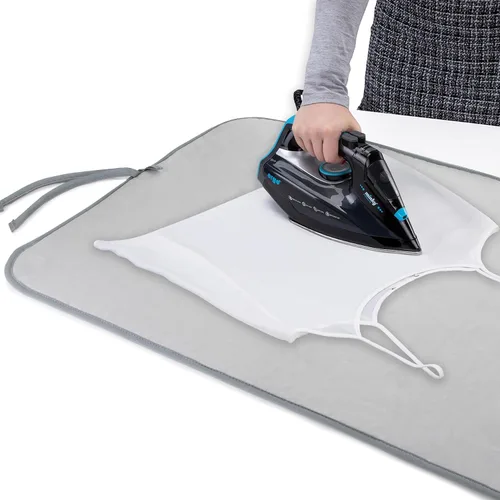 Vista 2 de Minky Homecare Tapete de planchado de lujo – Almohadilla portátil para planchar – Superficie grande 39.4 x 23.6 pulgadas – para la parte superior