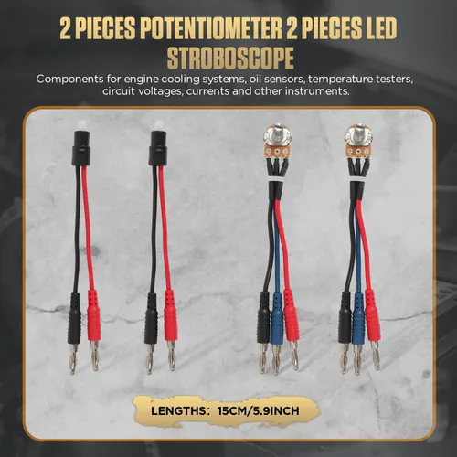 Vista 5 de AUTOOL 68 piezas de kit de cables de prueba para multímetro, cables de prueba con sondas de penetración de alambre reemplazables, pinzas de caimán