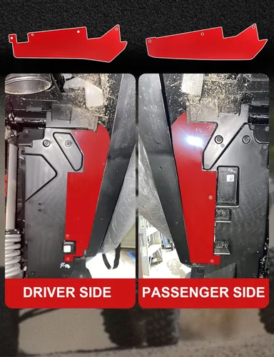 Vista 3 de Chelhead Red Pro XP - Bloqueo de pozo de rueda interior, guardabarros traseros compatible con Polaris RZR Turbo R, Pro XP 2020 2021 2022 2023
